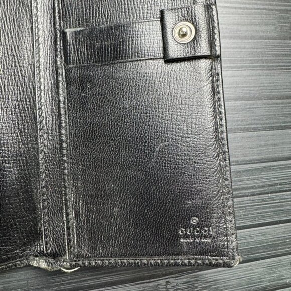 Gucci G Black Leather Long Organizer - Picture 6 of 7